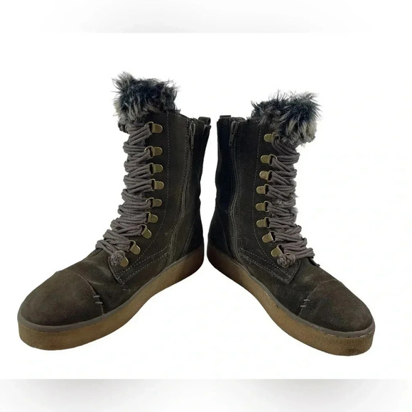 Bugatti Platform Green/Brown Leather Boots Size 36/6 - Picture 10 of 12